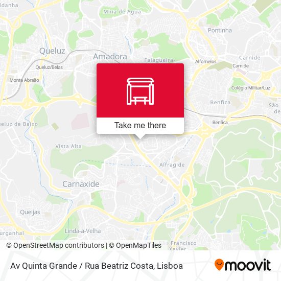 Av Quinta Grande / Rua Beatriz Costa mapa
