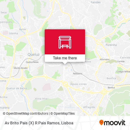 Av Brito Pais (X) R Pais Ramos map