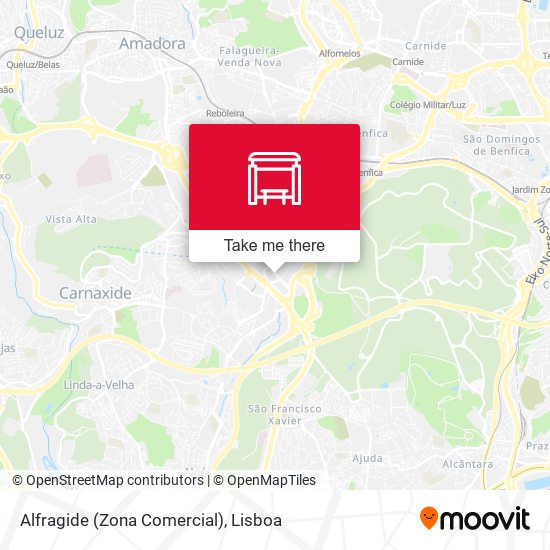 Alfragide (Zona Comercial) mapa