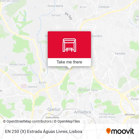 EN 250 (X) Estrada Águas Livres map