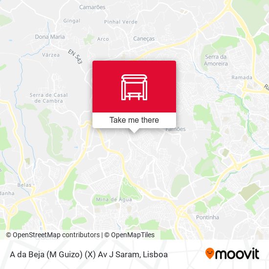 A da Beja (M Guizo) (X) Av J Saram map