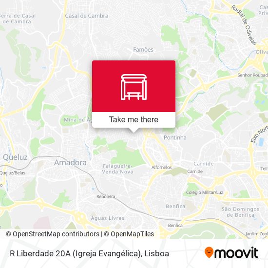 R Liberdade 20A (Igreja Evangélica) map