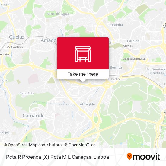 Pcta R Proença (X) Pcta M L Caneças map