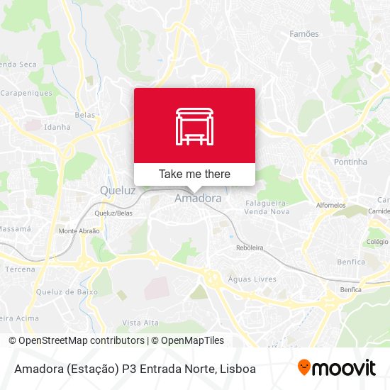 Amadora (Estação) P3 Entrada Norte mapa