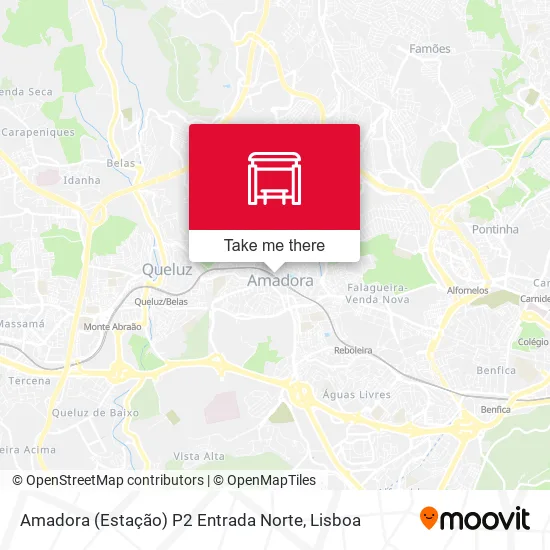 Amadora (Estação) P2 Entrada Norte map