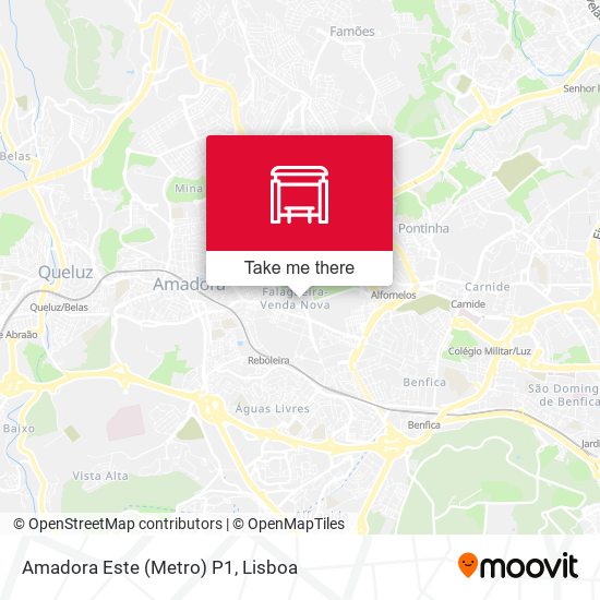 Amadora Este (Metro) P1 mapa