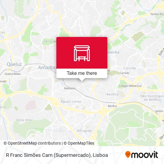 R Franc Simões Carn (Supermercado) mapa