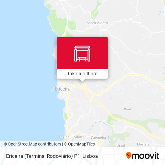 Ericeira (Terminal Rodoviário) P1 map