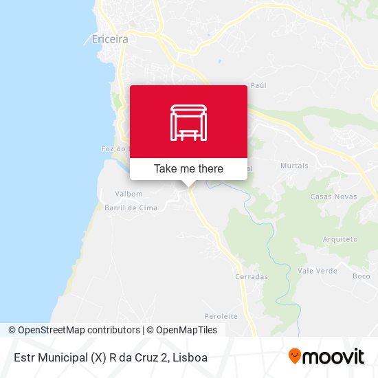 Estr Municipal (X) R da Cruz 2 mapa