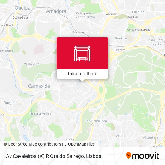 Av Cavaleiros (X) R Qta do Salrego map