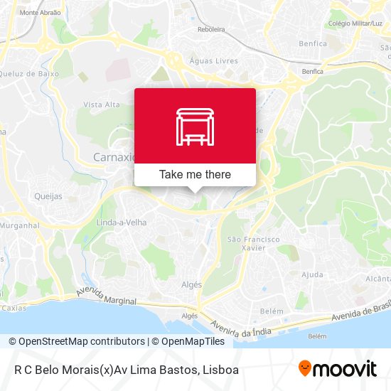 R C Belo Morais(x)Av Lima Bastos map
