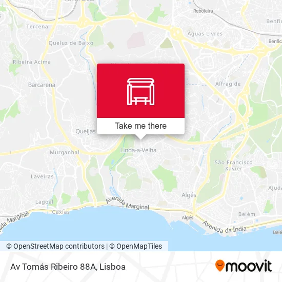 Av Tomás Ribeiro 88A map