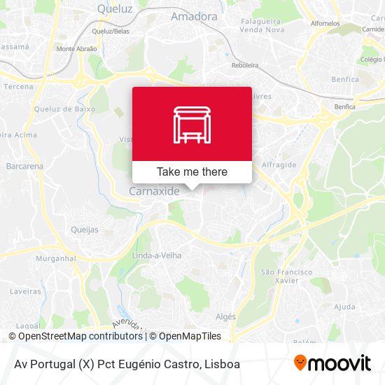 Av Portugal (X) Pct Eugénio Castro mapa