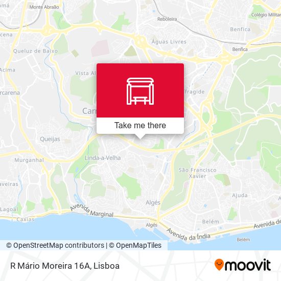 R Mário Moreira 16A mapa