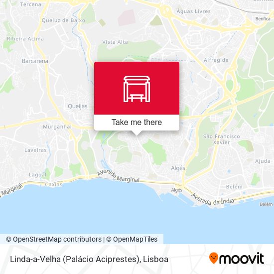 Linda-a-Velha (Palácio Aciprestes) mapa