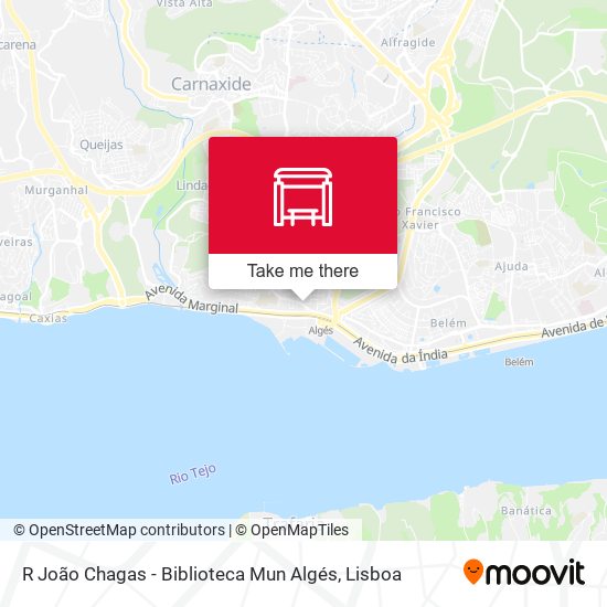 R João Chagas - Biblioteca Mun Algés map