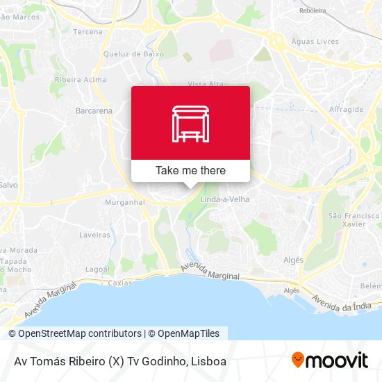 Av Tomás Ribeiro (X) Tv Godinho map