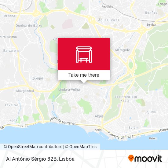 Al António Sérgio 82B map