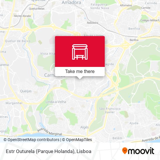 Estr Outurela (Parque Holanda) mapa