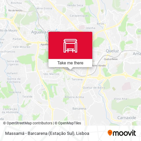 Massamá - Barcarena (Estação Sul) map