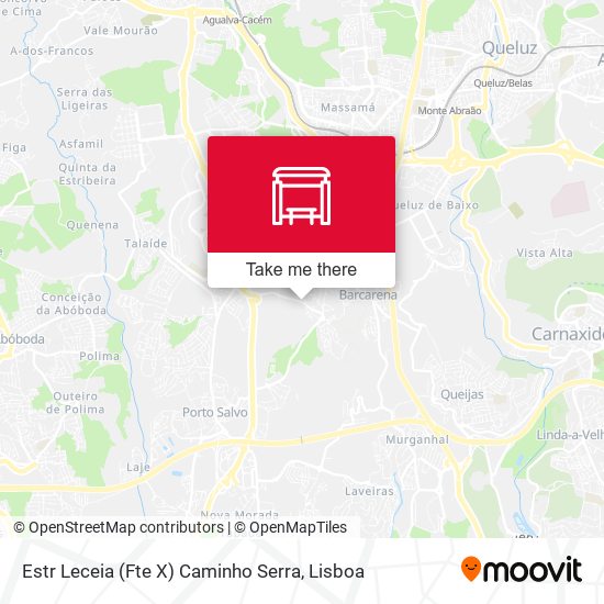 Estr Leceia (Fte X) Caminho Serra map