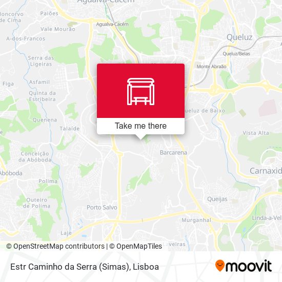 Estr Caminho da Serra (Simas) map