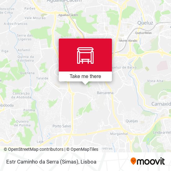 Estr Caminho da Serra (Simas) mapa