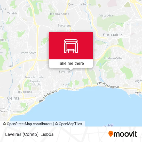 Laveiras (Coreto) map