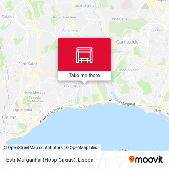 Estr Murganhal (Hosp Caxias) map