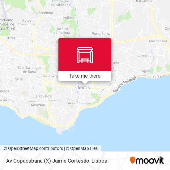 Av Copacabana (X) Jaime Cortesão mapa