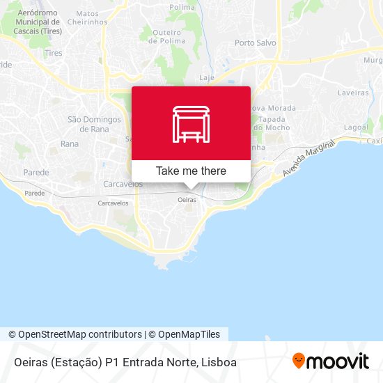 Oeiras (Estação) P1 Entrada Norte map