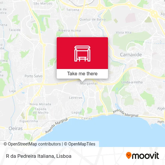 R da Pedreira Italiana map