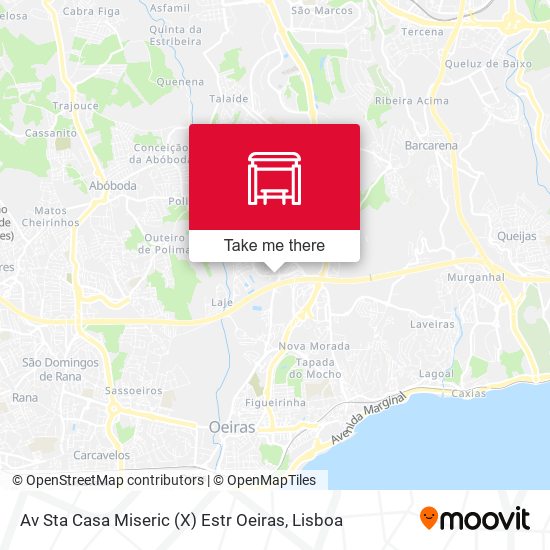 Av Sta Casa Miseric (X) Estr Oeiras mapa