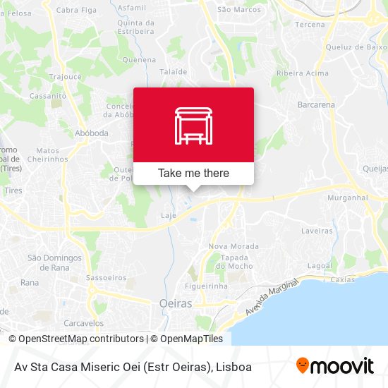 Av Sta Casa Miseric Oei (Estr Oeiras) mapa