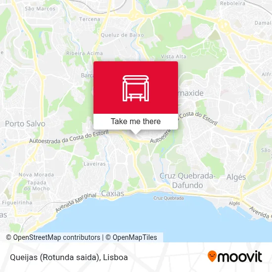 Queijas (Rotunda saida) map