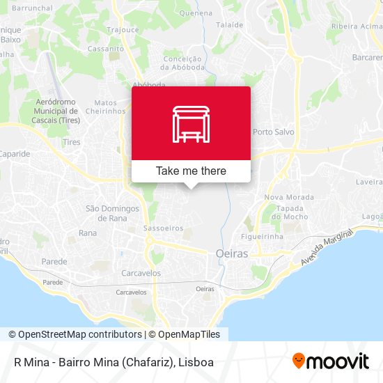 R Mina - Bairro Mina (Chafariz) map