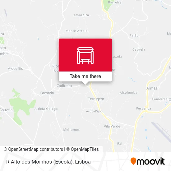 R Alto dos Moinhos (Escola) map