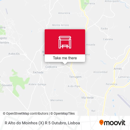 R Alto do Moinhos (X) R 5 Outubro map