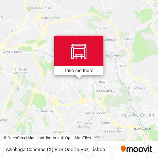 Azinhaga Caneiras (X) R Dr Osório Vaz map
