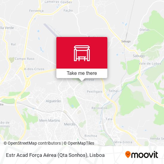Estr Acad Força Aérea (Qta Sonhos) map