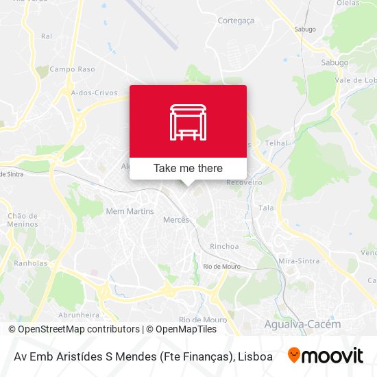 Av Emb Aristídes S Mendes (Fte Finanças) map