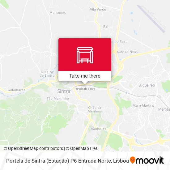 Portela de Sintra (Estação) P6 Entrada Norte mapa