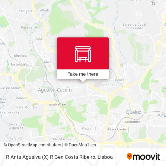 R Anta Agualva (X) R Gen Costa Ribeiro map