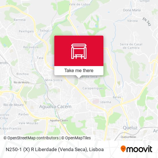 N250-1 (X) R Liberdade (Venda Seca) mapa