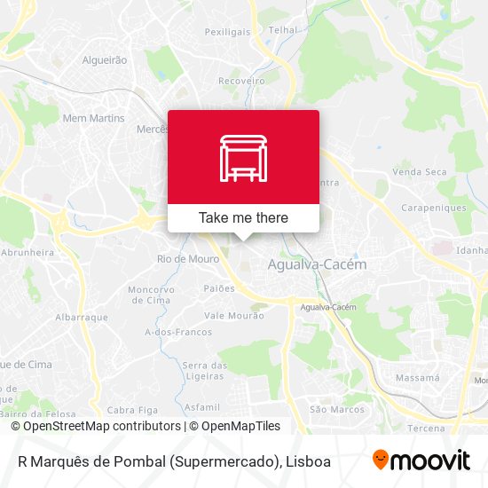 R Marquês de Pombal (Supermercado) mapa