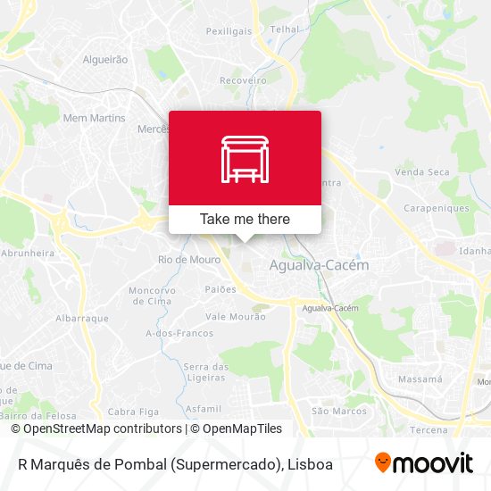 R Marquês de Pombal (Supermercado) mapa