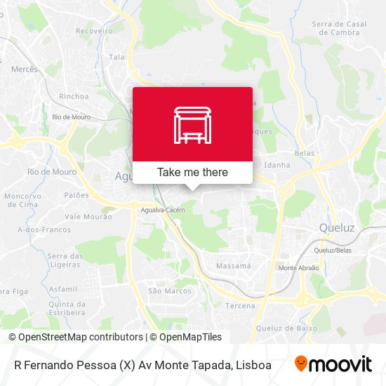 R Fernando Pessoa (X) Av Monte Tapada map