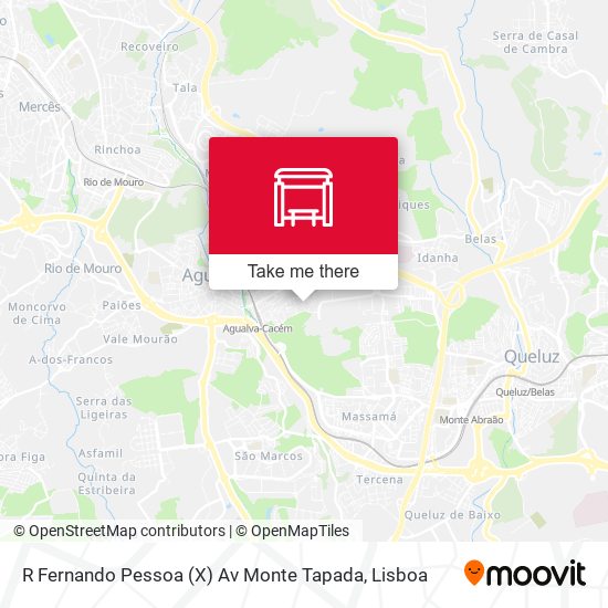 R Fernando Pessoa (X) Av Monte Tapada mapa