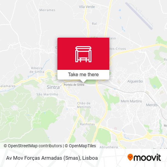 Av Mov Forças Armadas (Smas) mapa