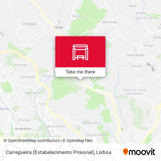 Carregueira (Estabelecimento Prisional) mapa